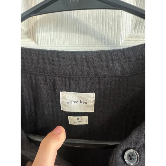 Aritzia Wilfred Orne Jumpsuit Sz M Black Gauze Cotton Great! - Picture 4 of 7